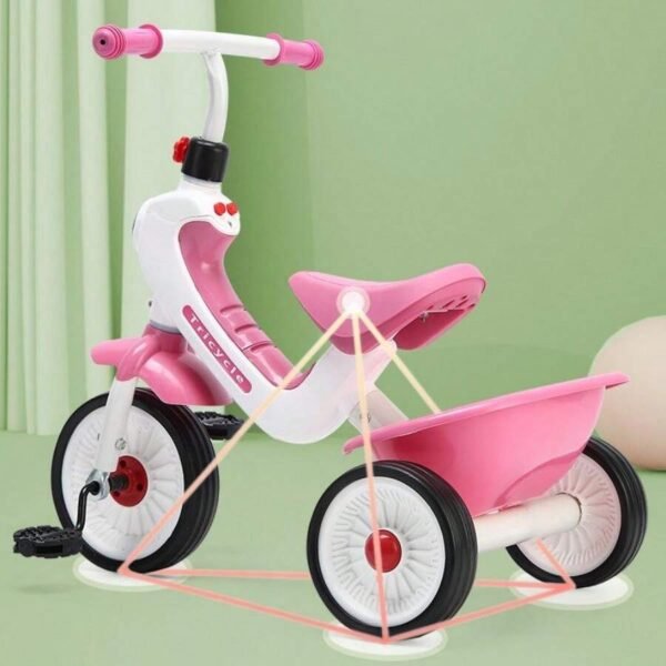 IMPORTED KIDS TRICYCLE WITH LIGHT & MUSIC -BLUE - Image 3