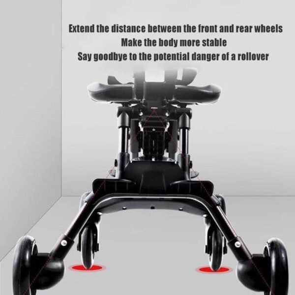 Foldable Stroller Lightweight Stable Soft Seat Hand Push for Baby - Image 3