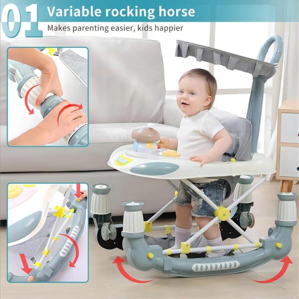 3 in 1 Multi-Functional Cute Baby Walker & Rocker - Image 6