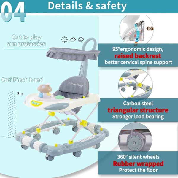 3 in 1 Multi-Functional Cute Baby Walker & Rocker - Image 4