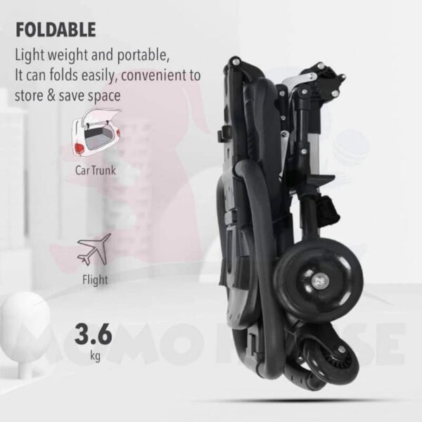 Foldable Stroller Lightweight Stable Soft Seat Hand Push for Baby - Image 6